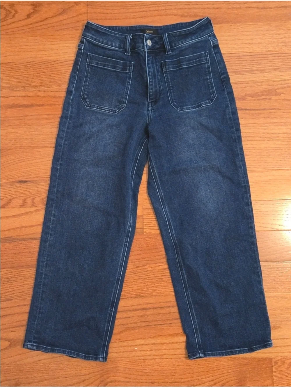 Quince cropped dark rinse denim 29 - Picture 2 of 7
